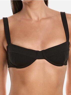 Haight Black Gaia Crepe Underwire Bikini Top